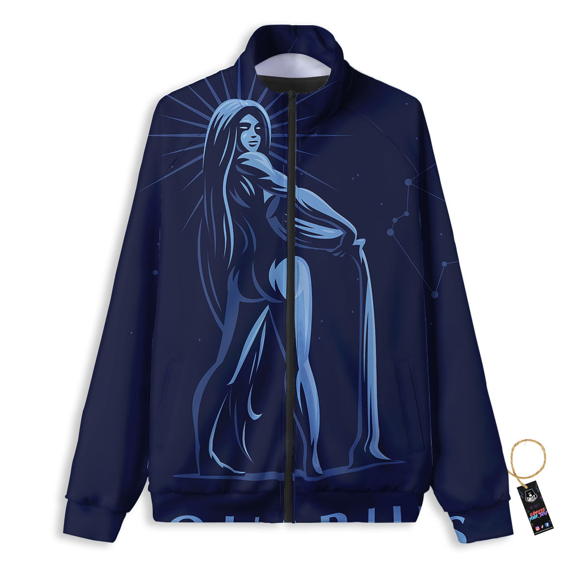 Constellation Aquarius Print Track Jacket-grizzshop