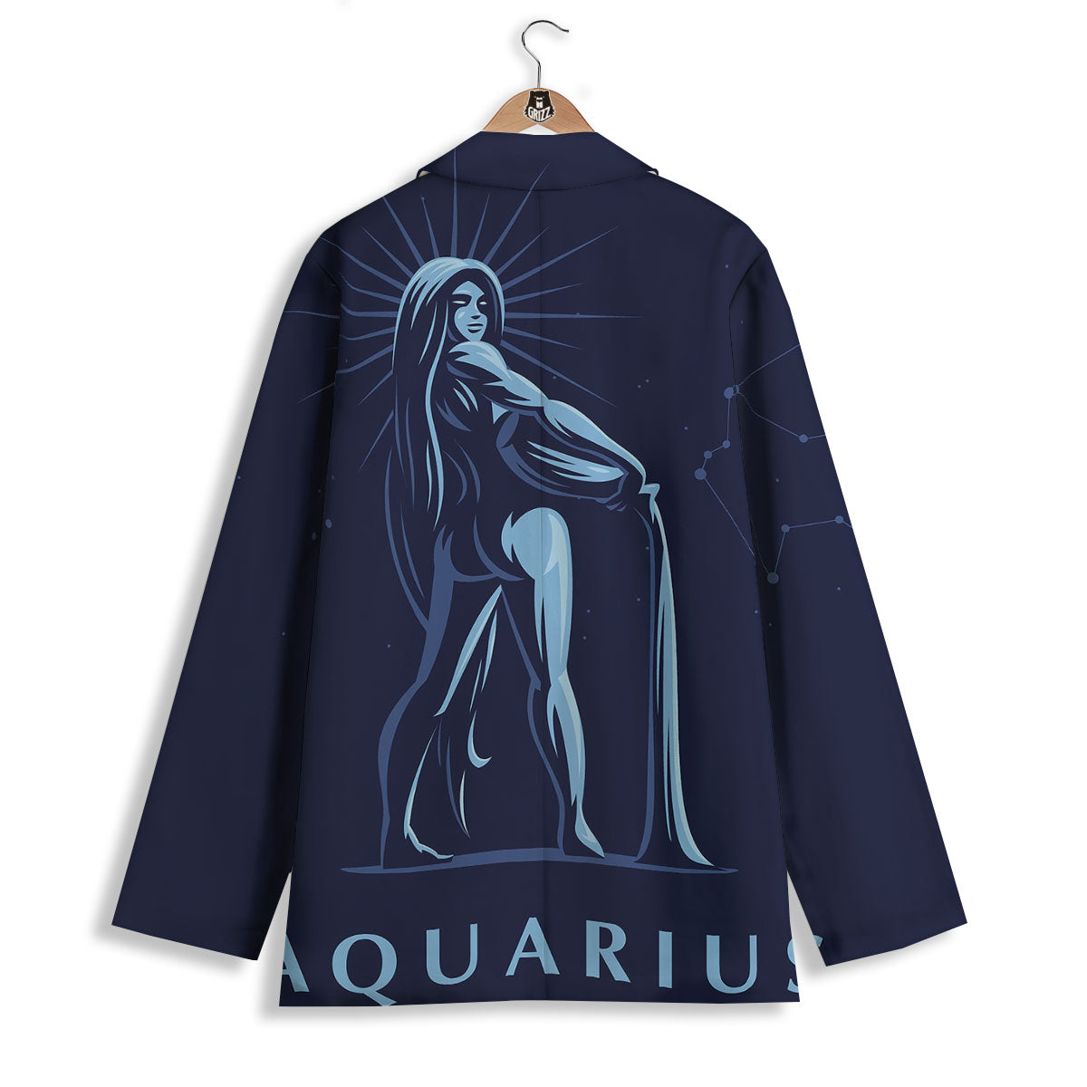 Constellation Aquarius Print Women's Blazer-grizzshop