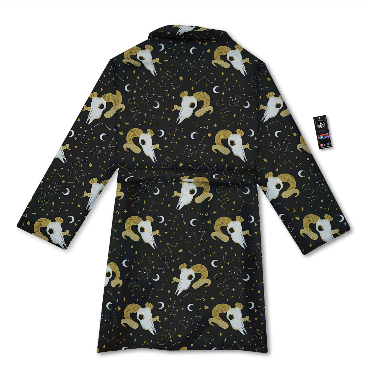 Constellation Aries Print Bathrobe-grizzshop