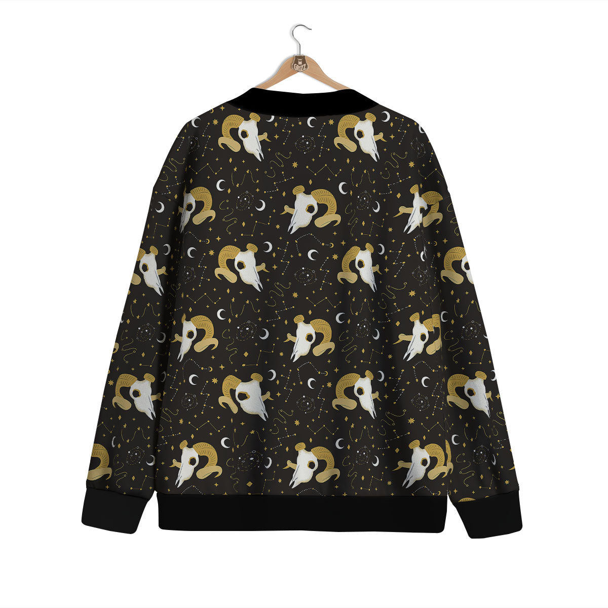 Constellation Aries Print Cardigan-grizzshop