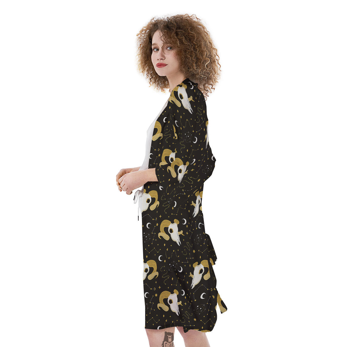 Constellation Aries Print Kimono-grizzshop