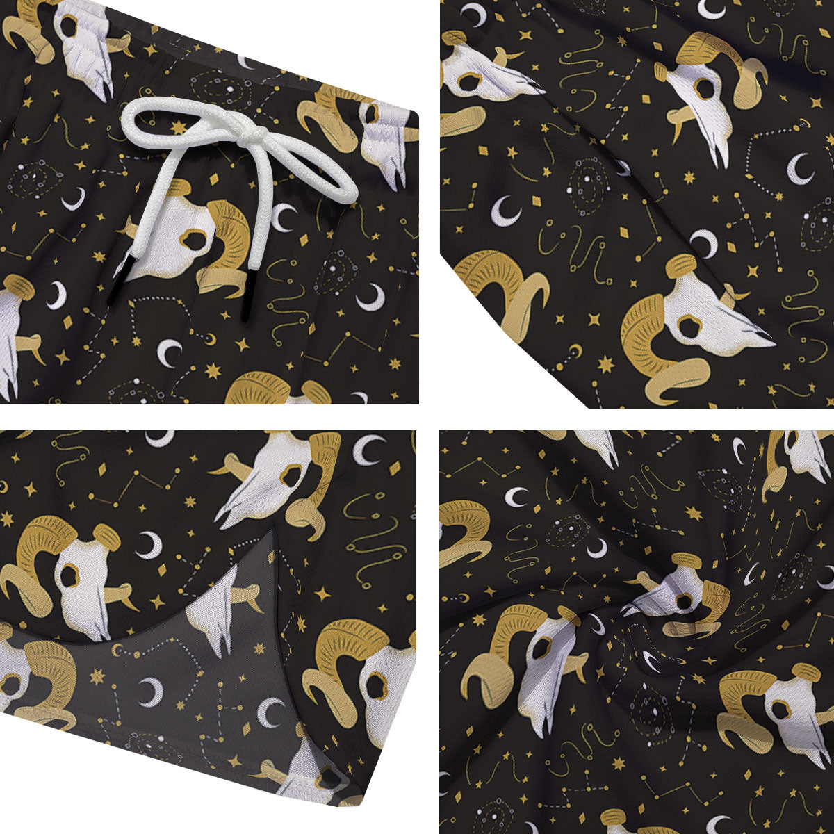 Constellation Aries Print Men's Running Shorts-grizzshop