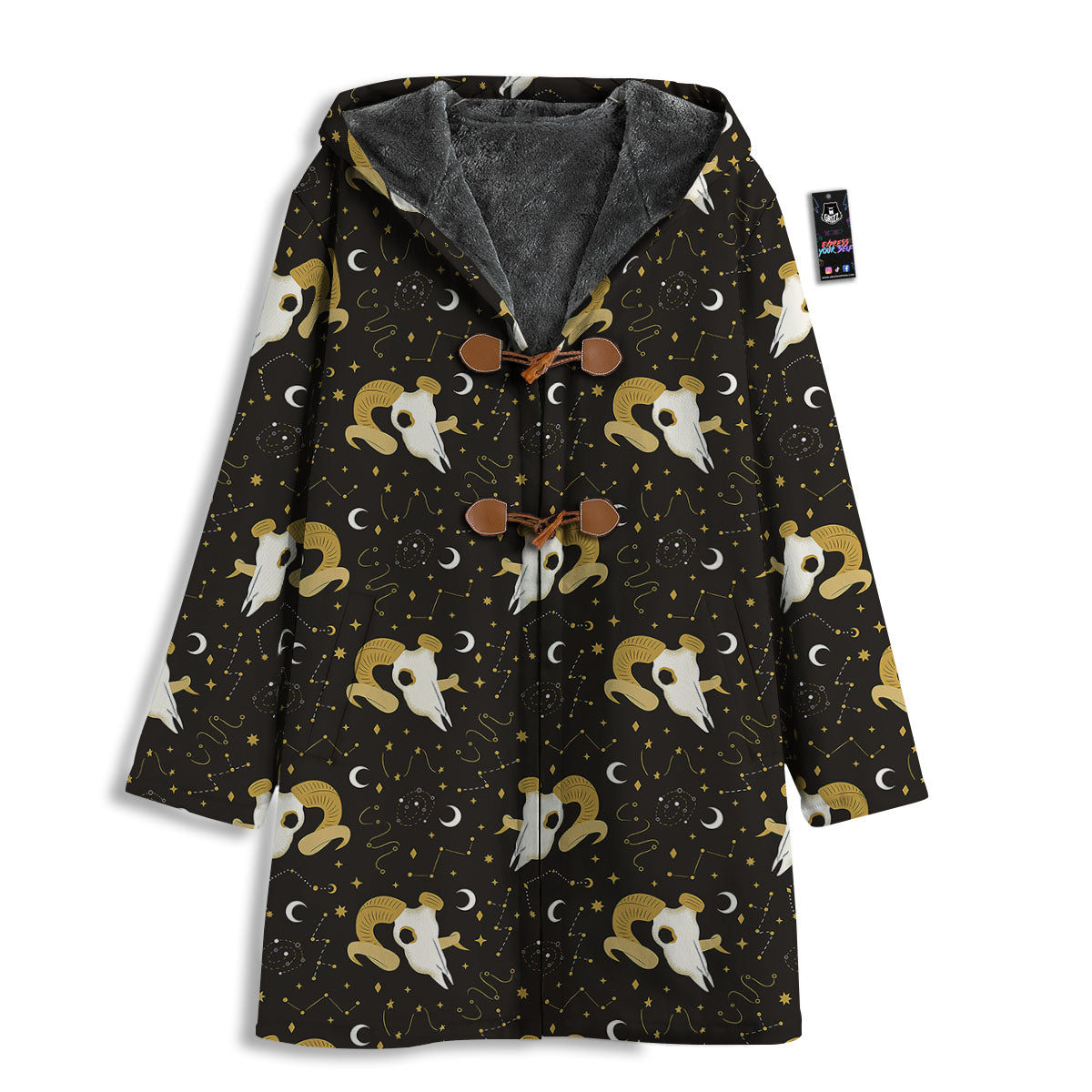 Constellation Aries Print Men's Windbreaker Jacket-grizzshop