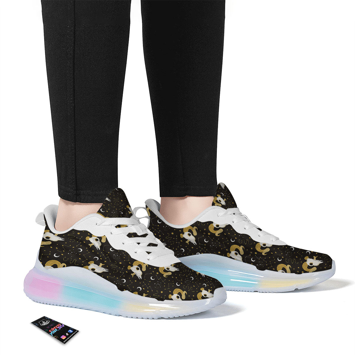 Constellation Aries Print Running Sneakers-grizzshop