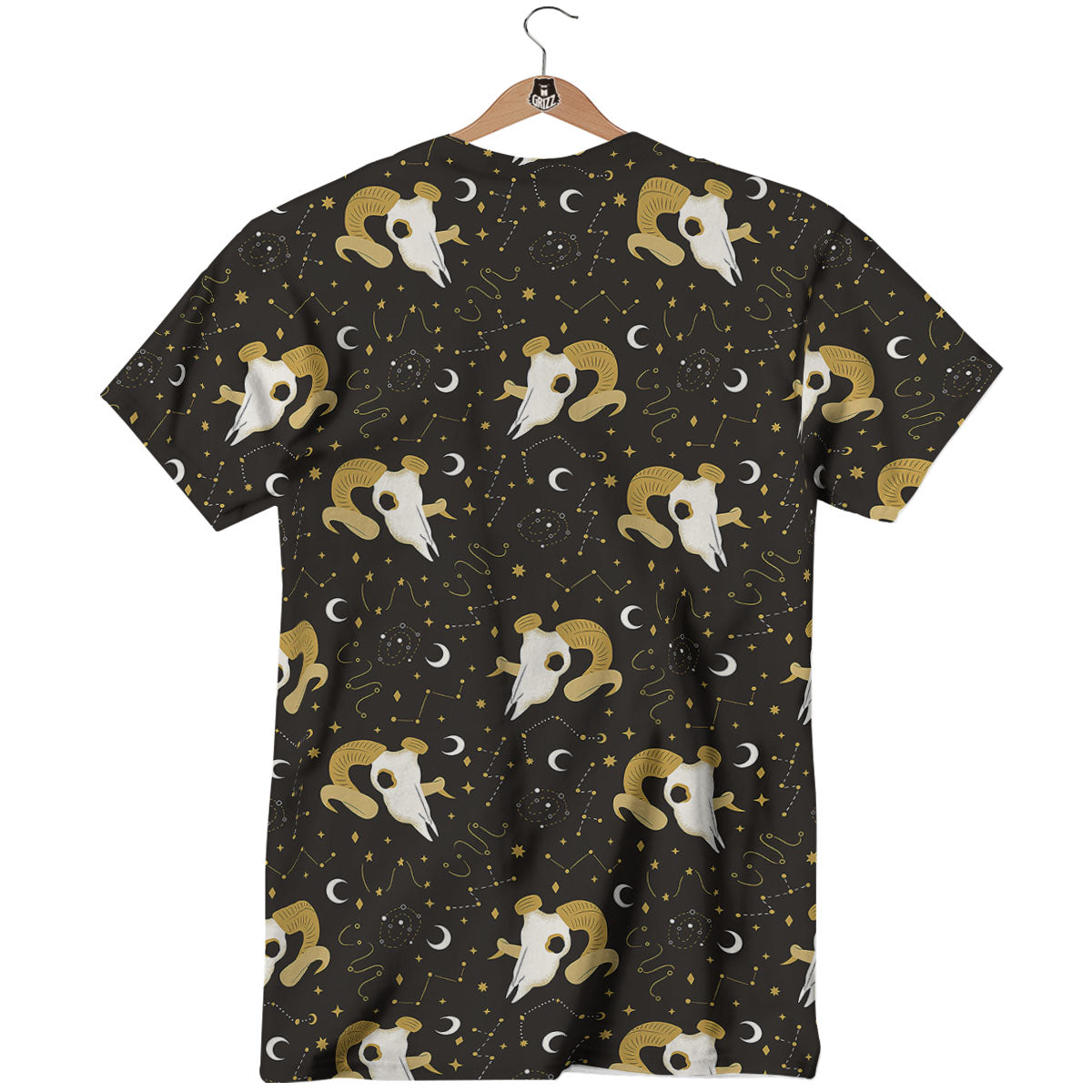 Constellation Aries Print T-Shirt-grizzshop