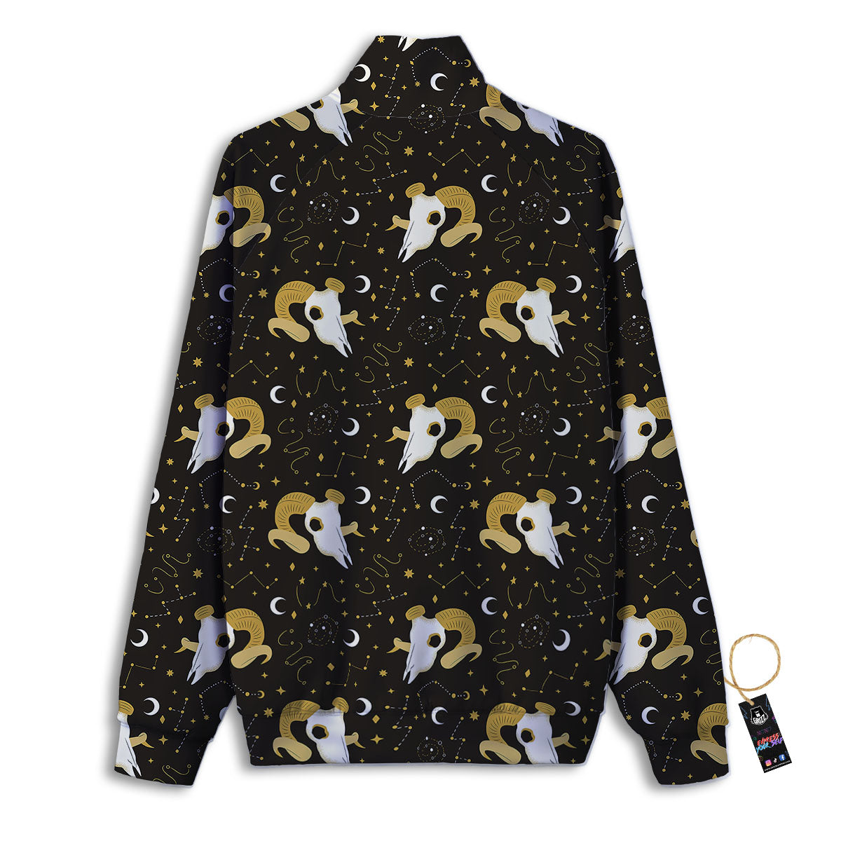 Constellation Aries Print Track Jacket-grizzshop