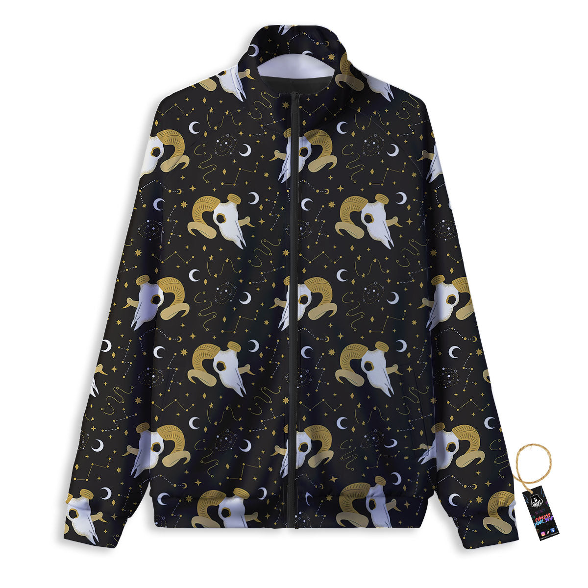 Constellation Aries Print Track Jacket-grizzshop