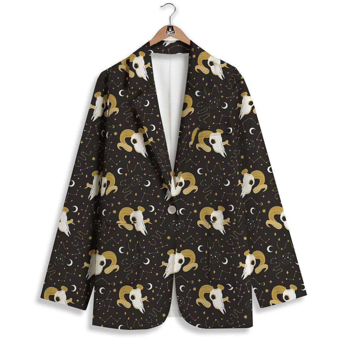 Constellation Aries Print Women's Blazer-grizzshop