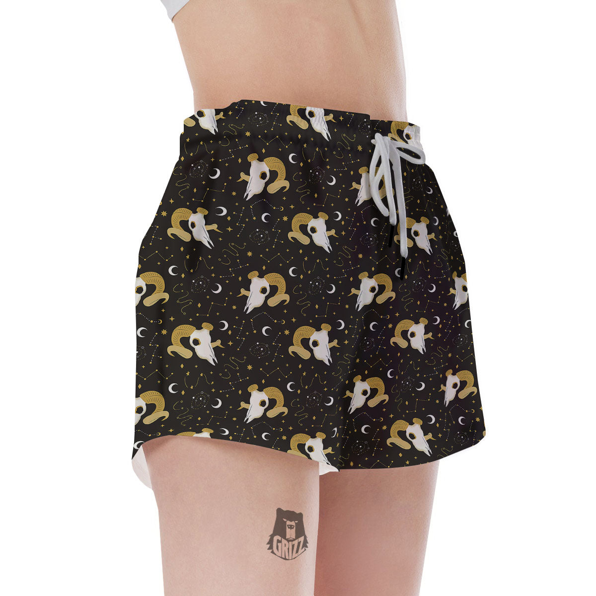 Constellation Aries Print Women's Shorts-grizzshop