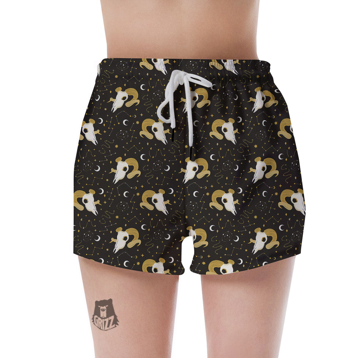 Constellation Aries Print Women's Shorts-grizzshop