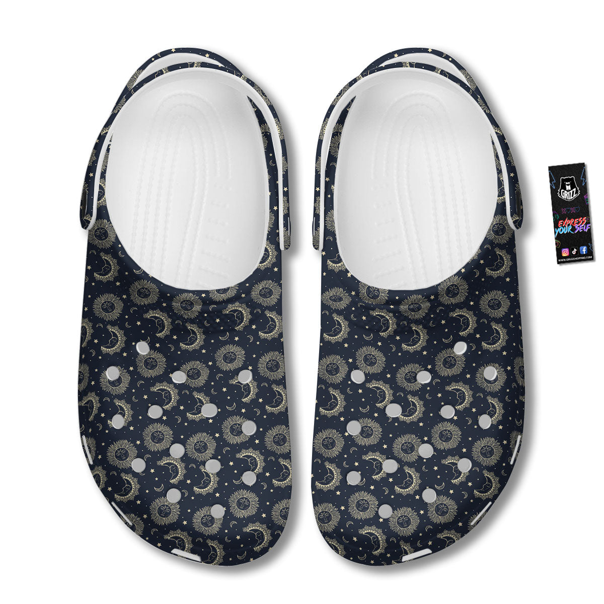 Constellation Bohemian Print Pattern Clog-grizzshop