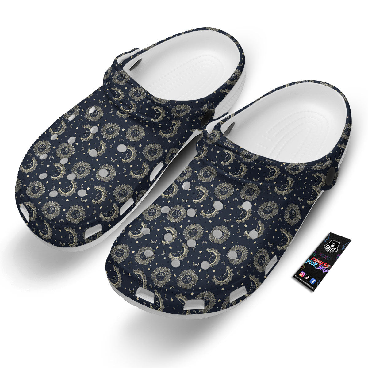 Constellation Bohemian Print Pattern Clog-grizzshop