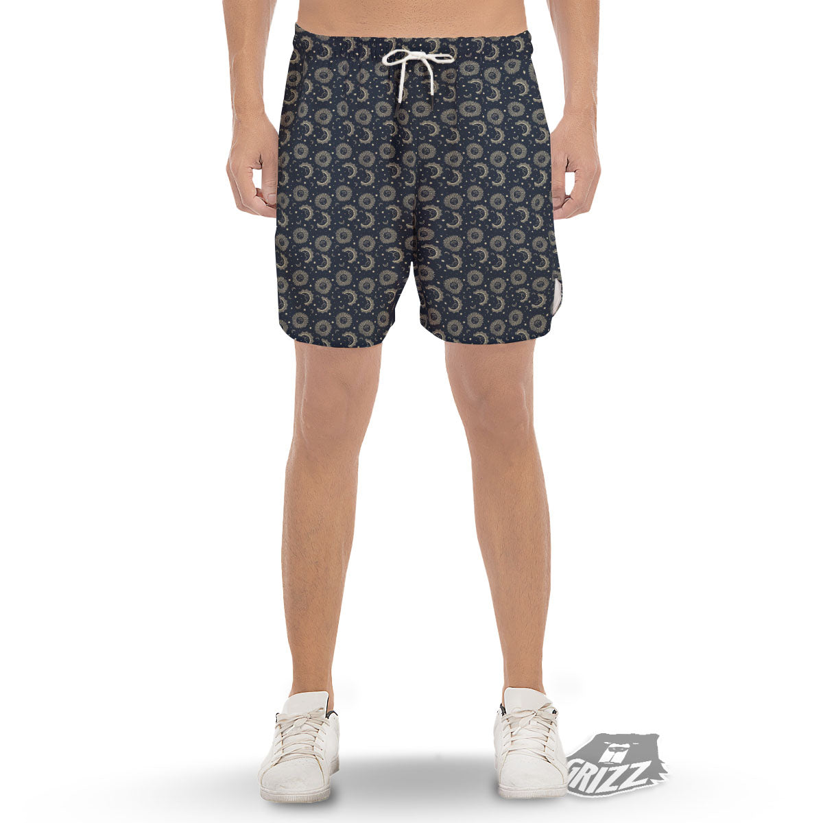 Constellation Bohemian Print Pattern Men's Gym Shorts-grizzshop