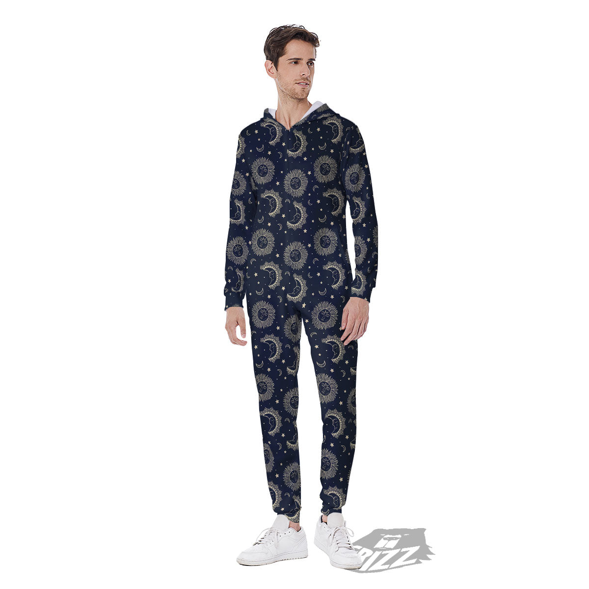 Constellation Bohemian Print Pattern Men's Jumpsuit-grizzshop