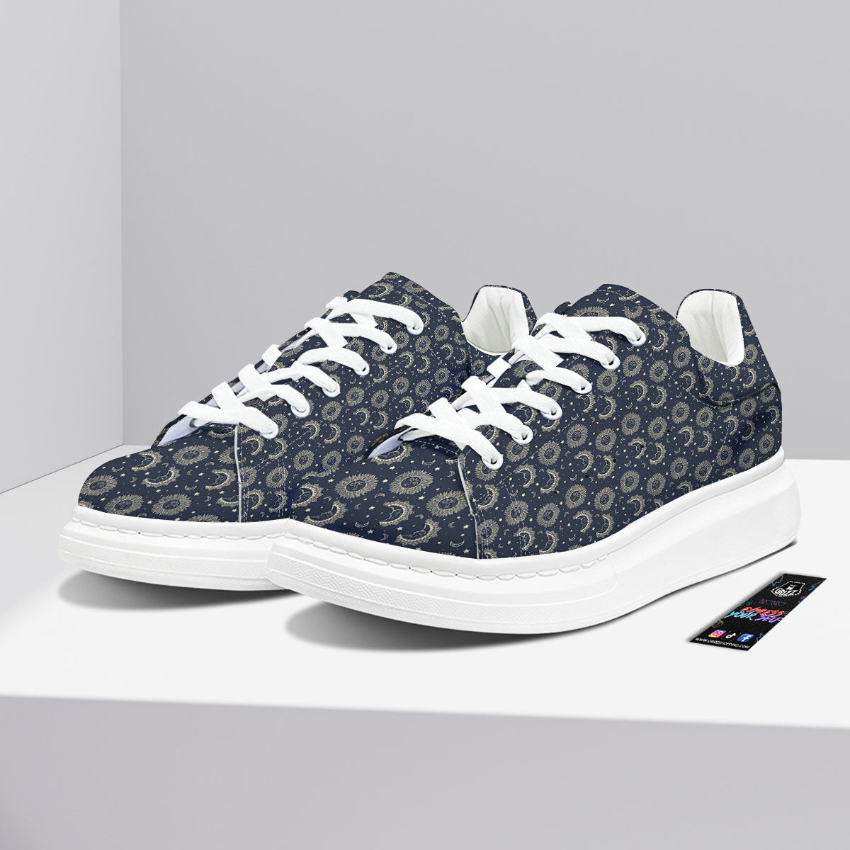 Constellation Bohemian Print Pattern Platform Shoes-grizzshop