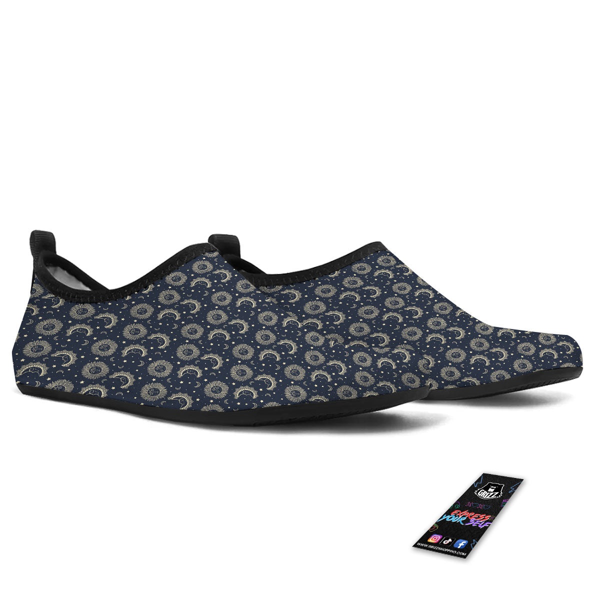 Constellation Bohemian Print Pattern Water Shoes-grizzshop