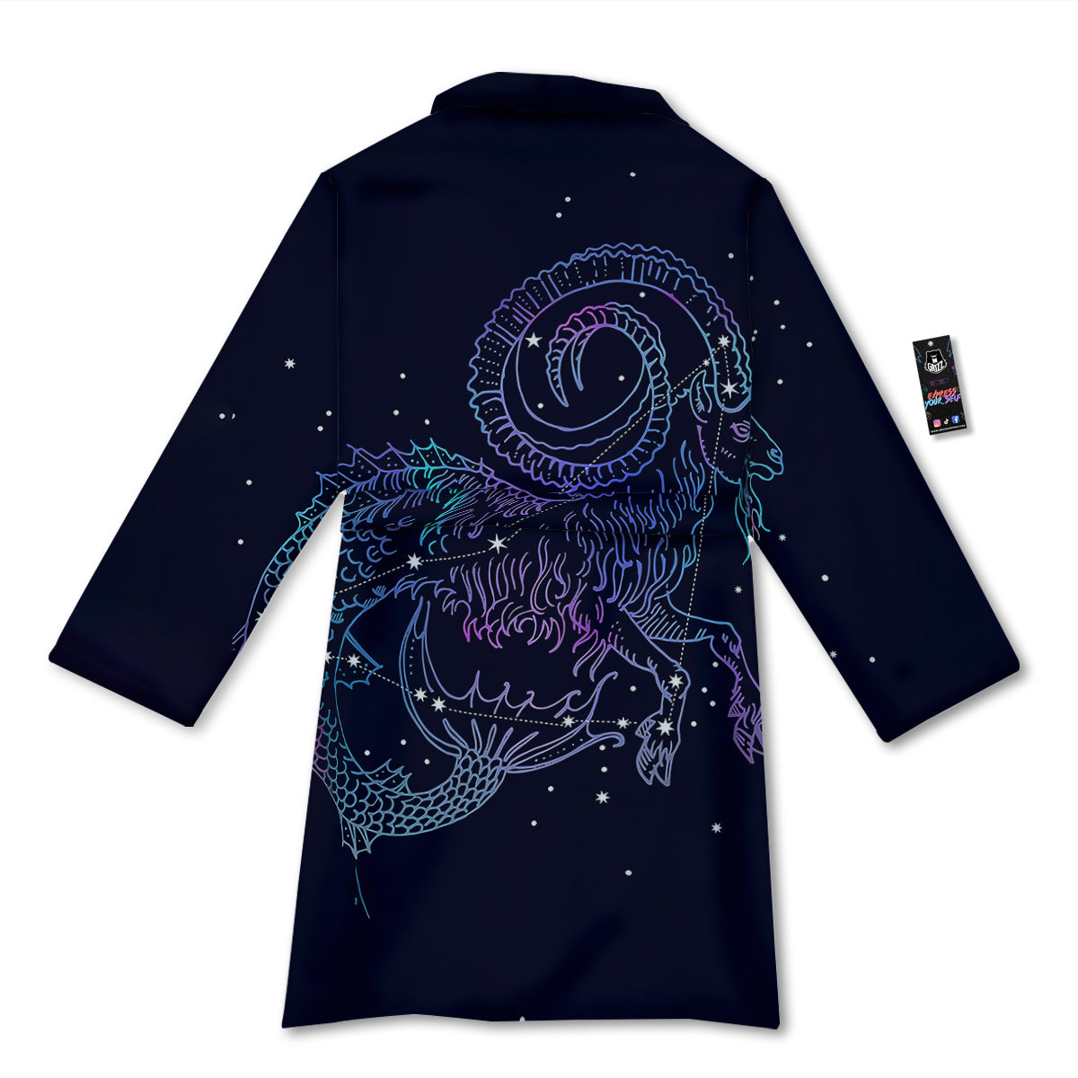 Constellation Capricorn Print Bathrobe-grizzshop