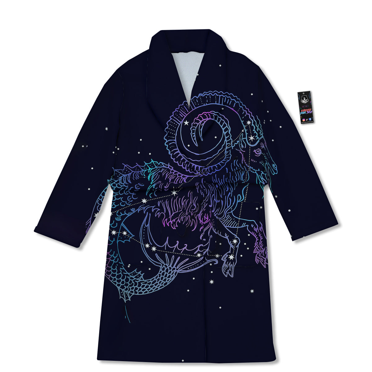 Constellation Capricorn Print Bathrobe-grizzshop