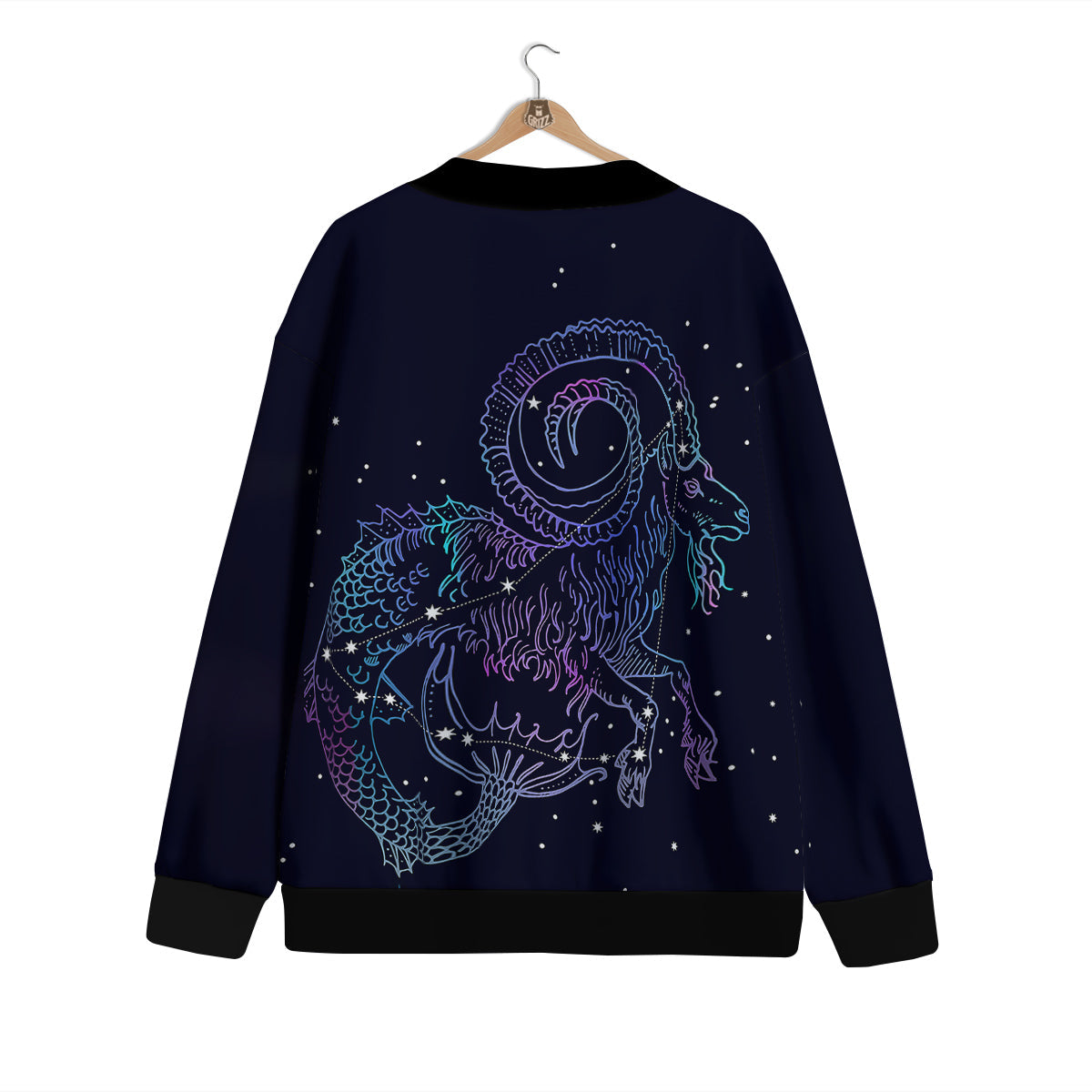 Constellation Capricorn Print Cardigan-grizzshop