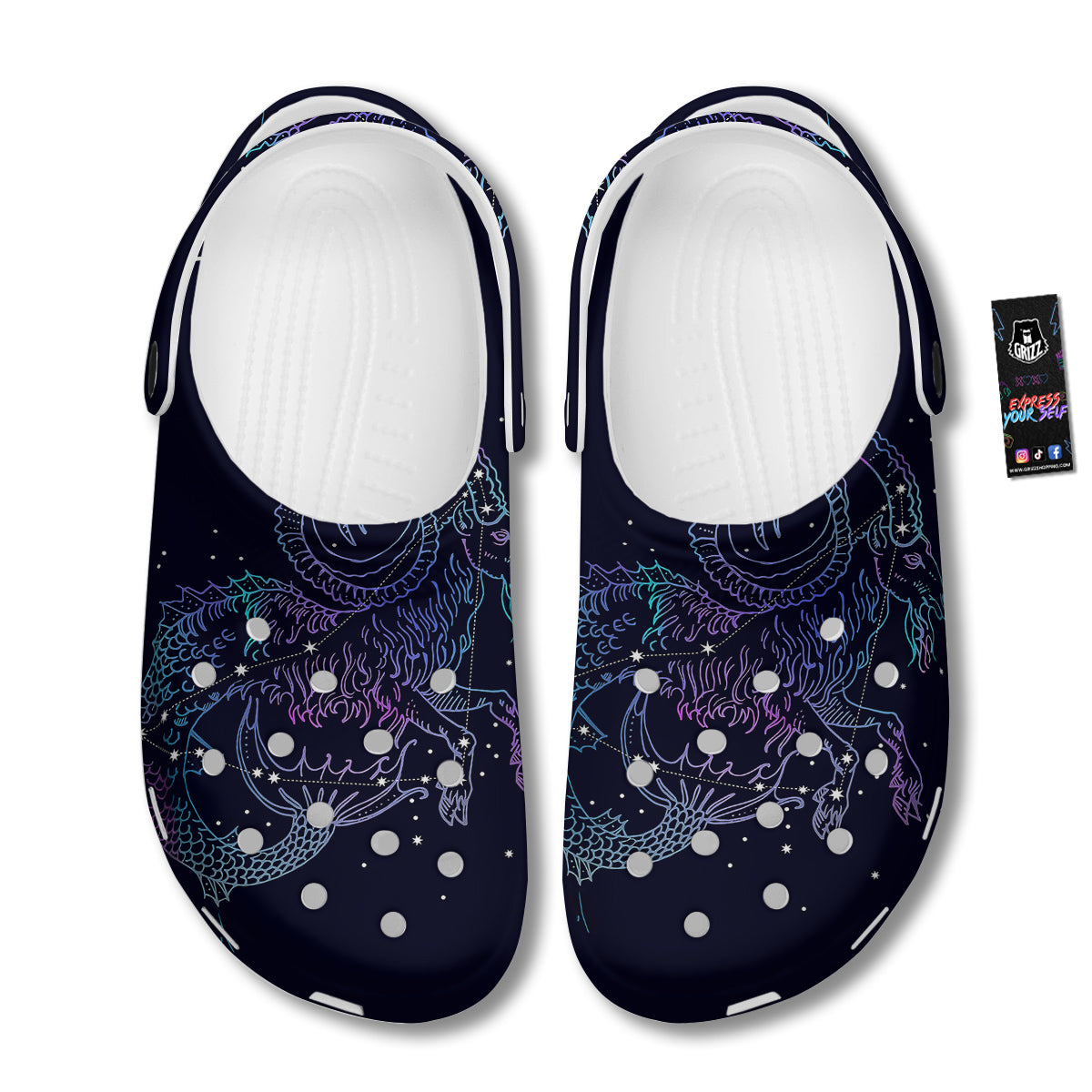 Constellation Capricorn Print Clog-grizzshop