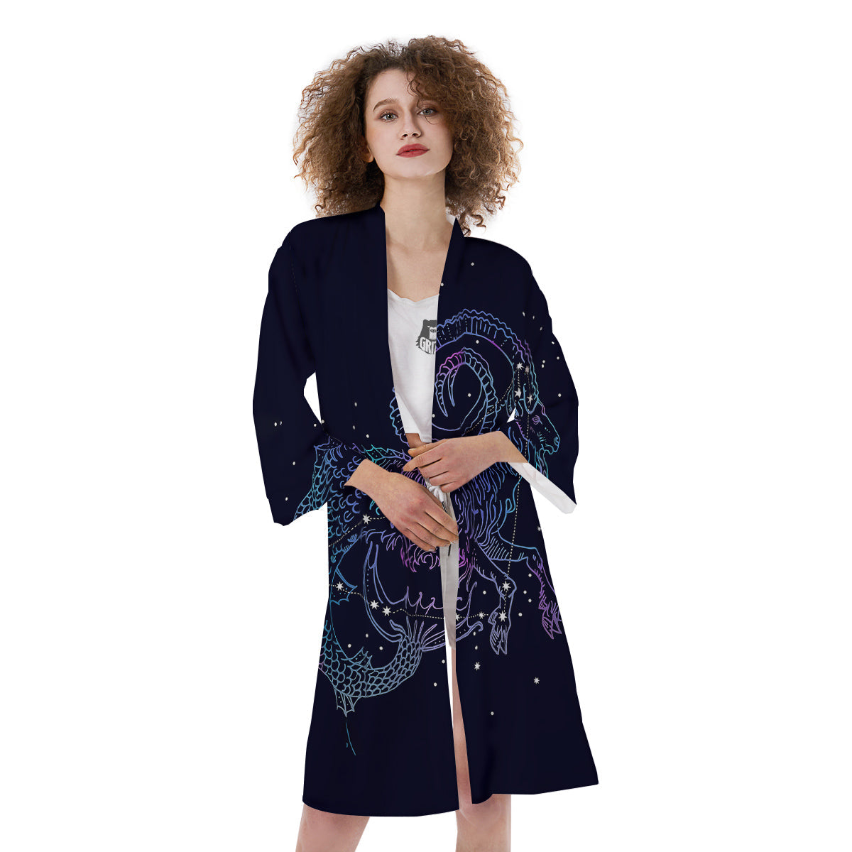 Constellation Capricorn Print Kimono-grizzshop