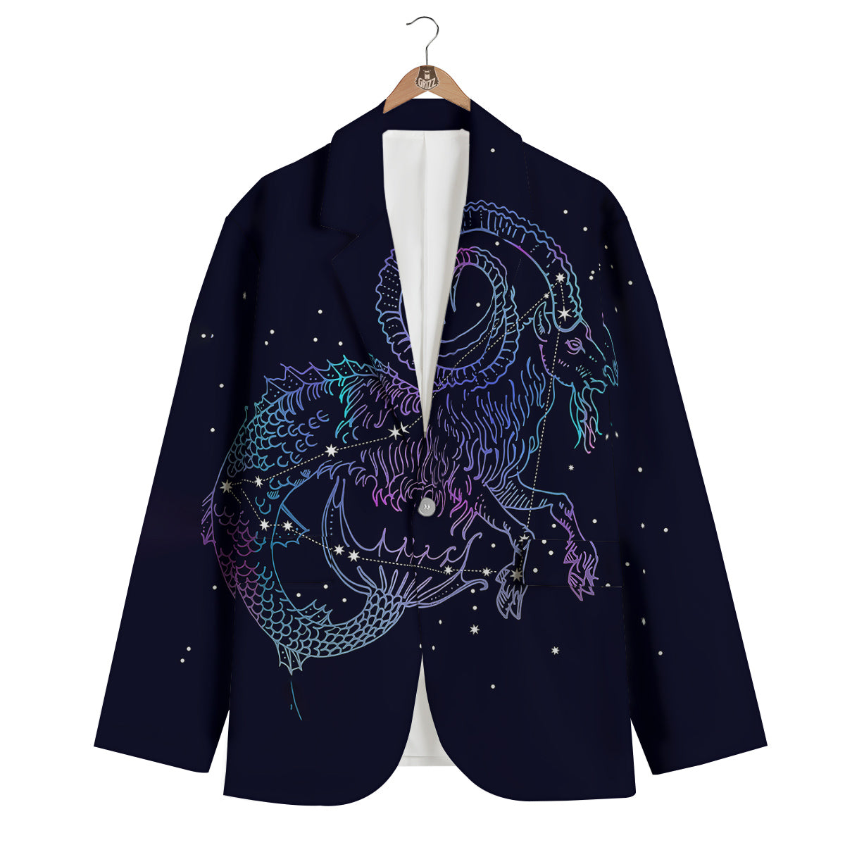 Constellation Capricorn Print Men's Blazer-grizzshop
