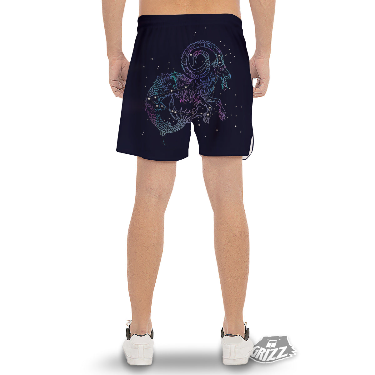 Constellation Capricorn Print Men's Gym Shorts-grizzshop