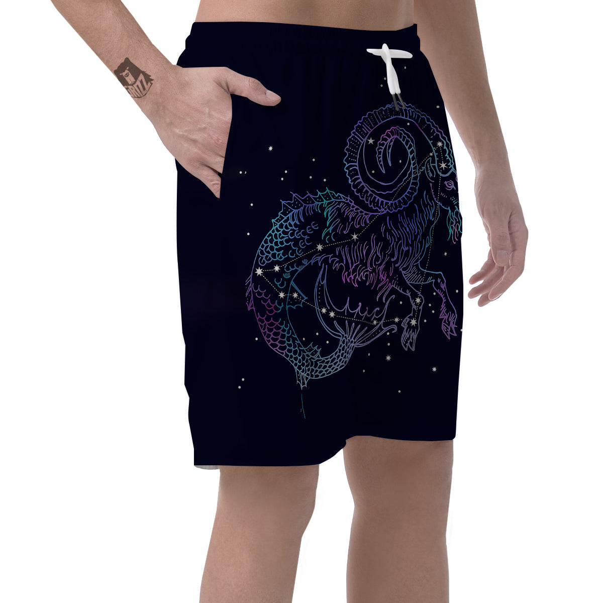 Constellation Capricorn Print Men's Shorts-grizzshop