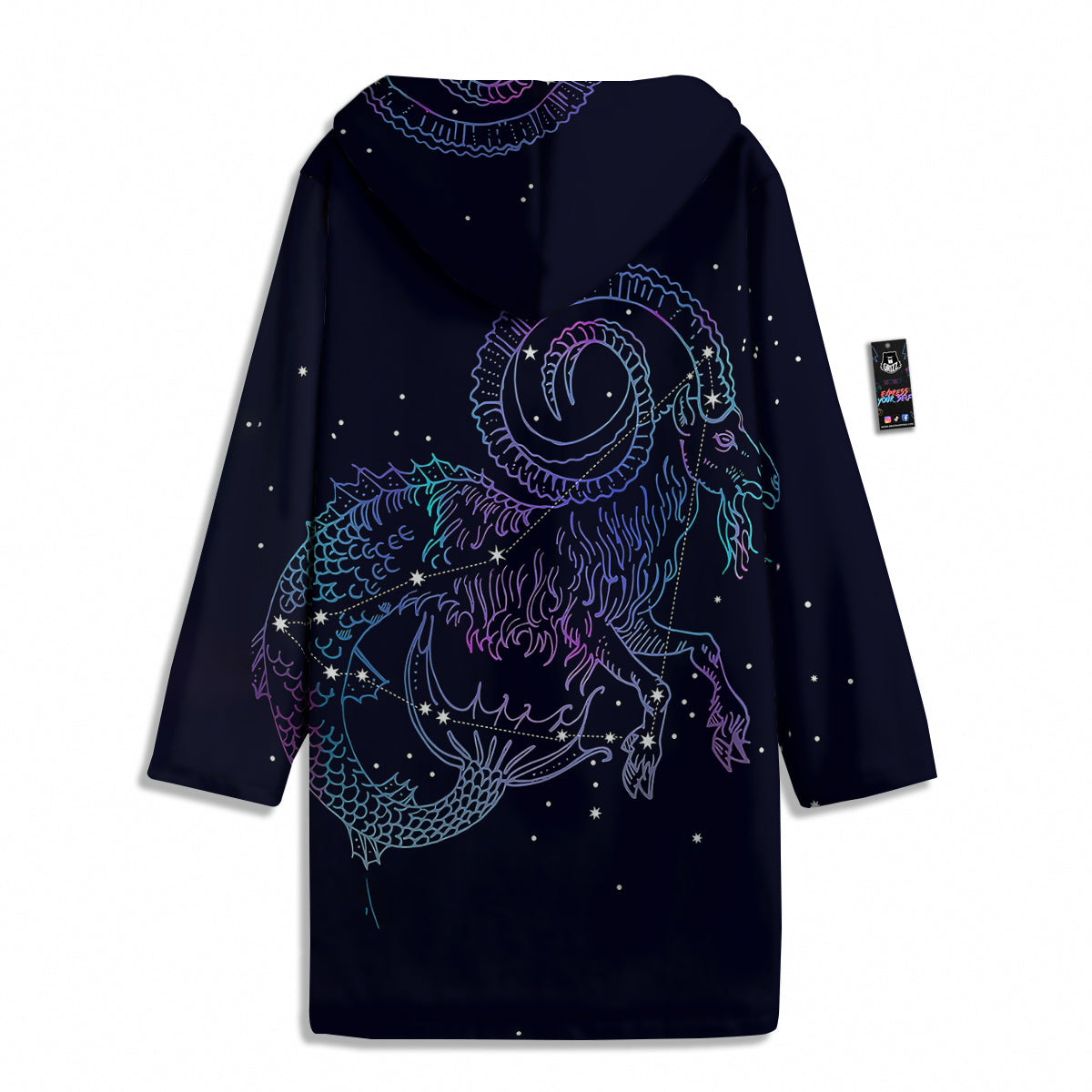 Constellation Capricorn Print Men's Windbreaker Jacket-grizzshop