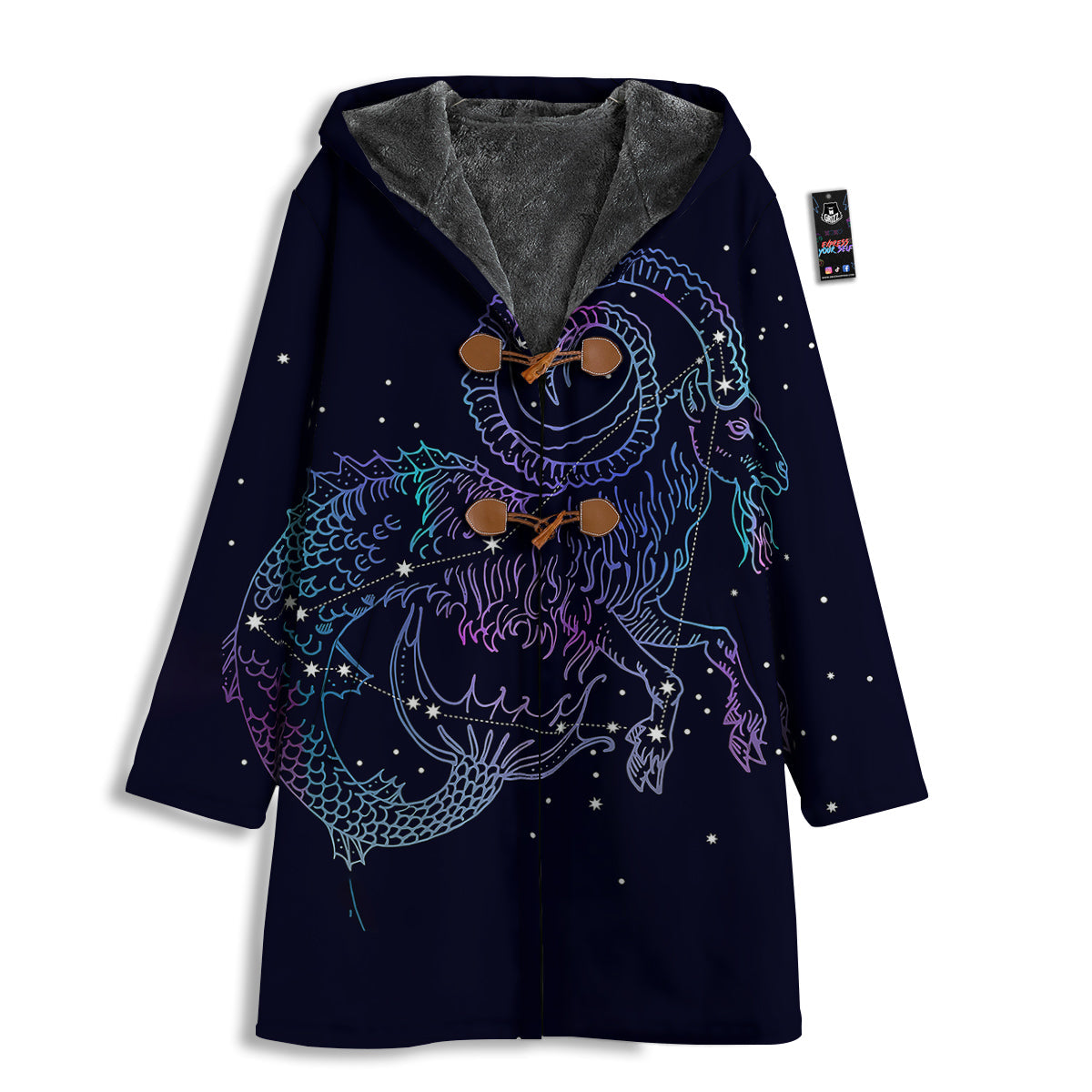 Constellation Capricorn Print Men's Windbreaker Jacket-grizzshop