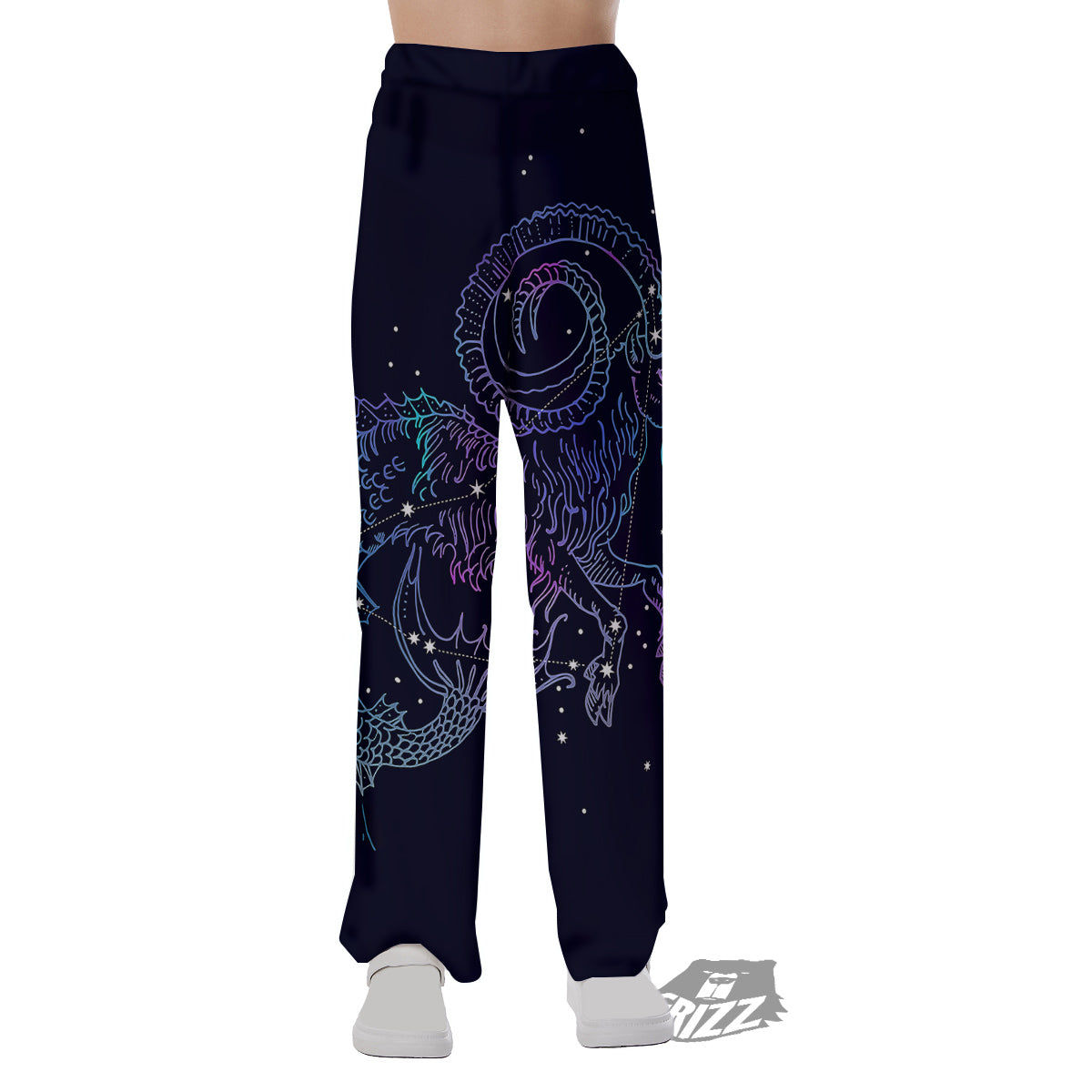 Constellation Capricorn Print Pajama Pants-grizzshop