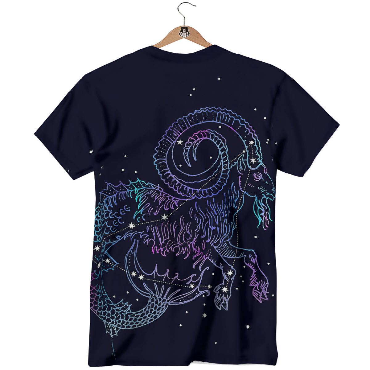 Constellation Capricorn Print T-Shirt-grizzshop