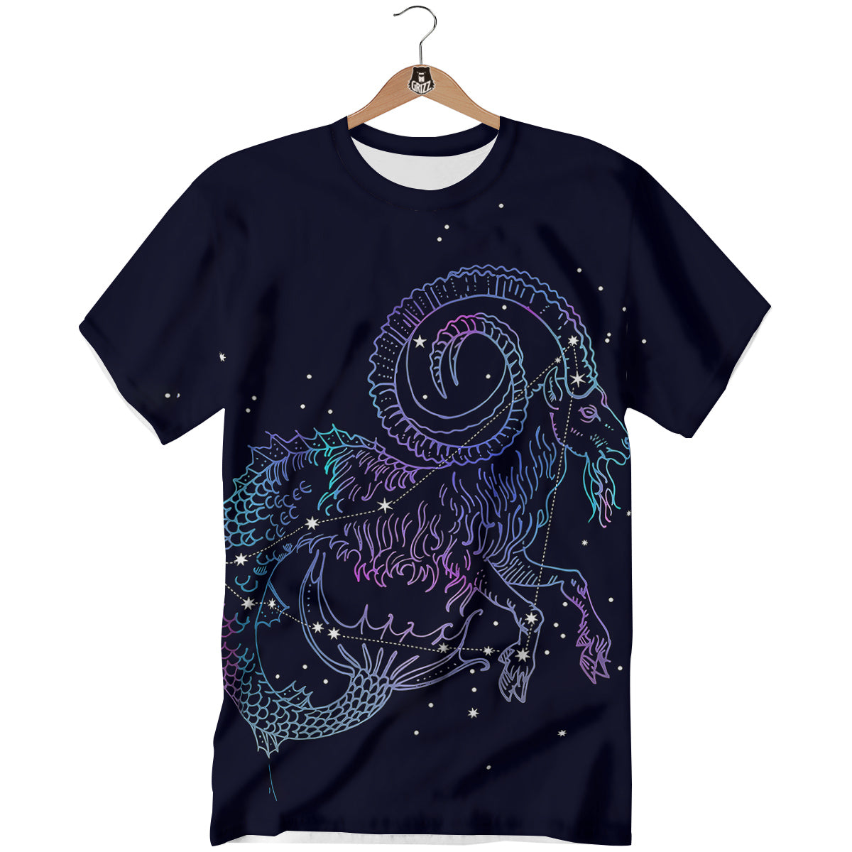 Constellation Capricorn Print T-Shirt-grizzshop