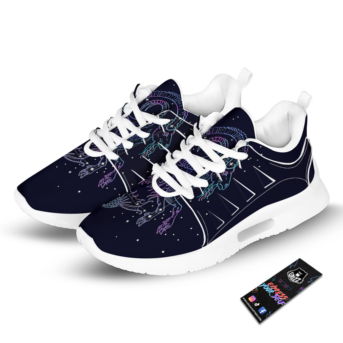 Constellation Capricorn Print Tennis Shoes-grizzshop