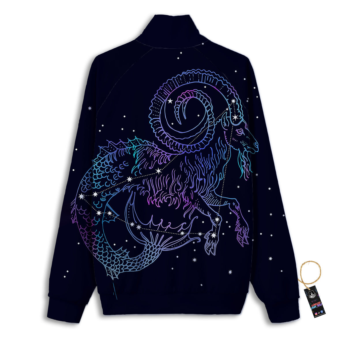 Constellation Capricorn Print Track Jacket-grizzshop