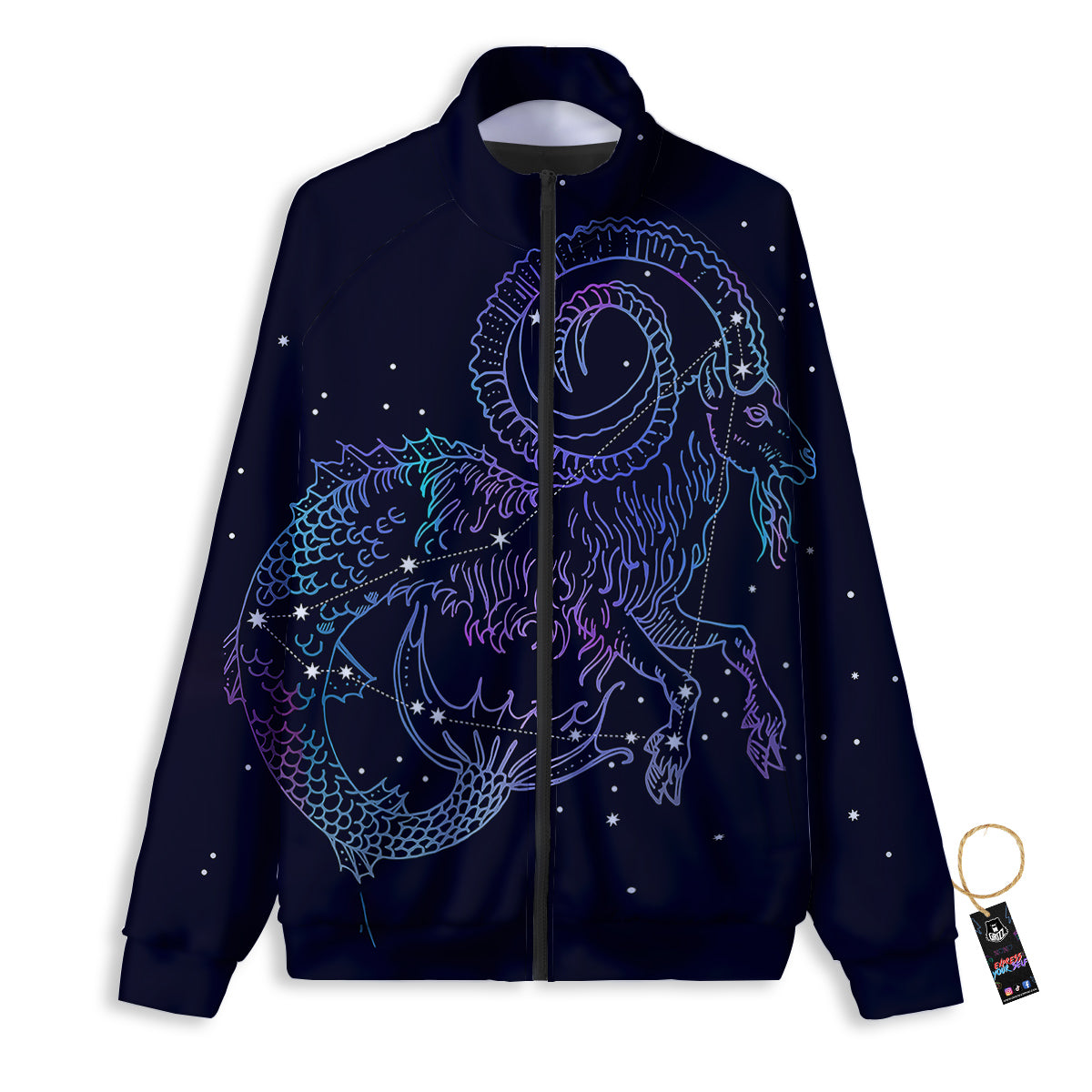 Constellation Capricorn Print Track Jacket-grizzshop