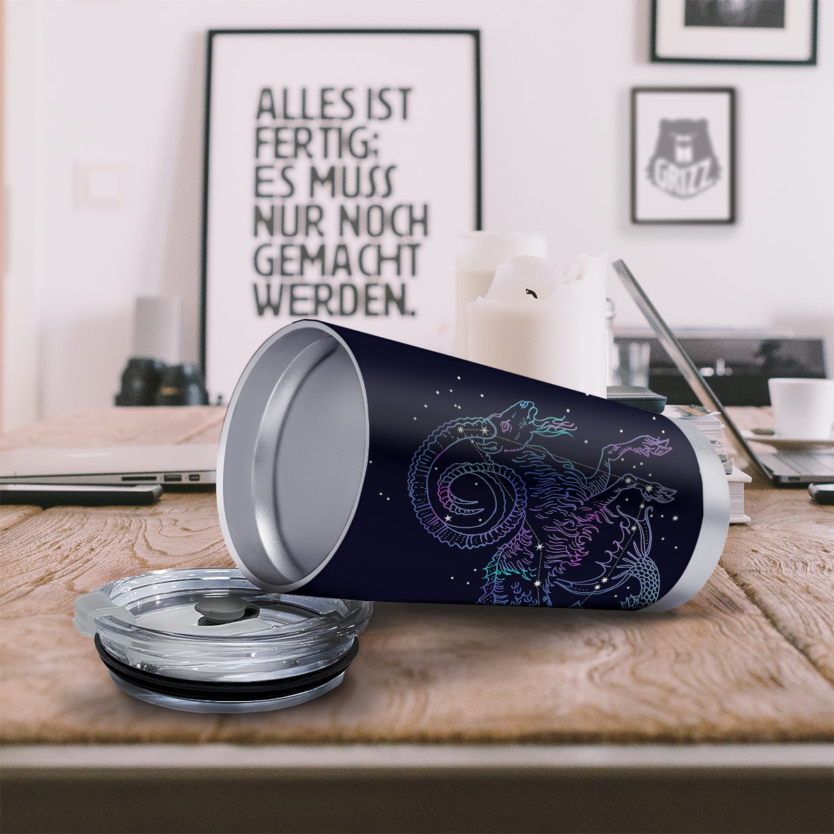 Constellation Capricorn Print Tumbler-grizzshop