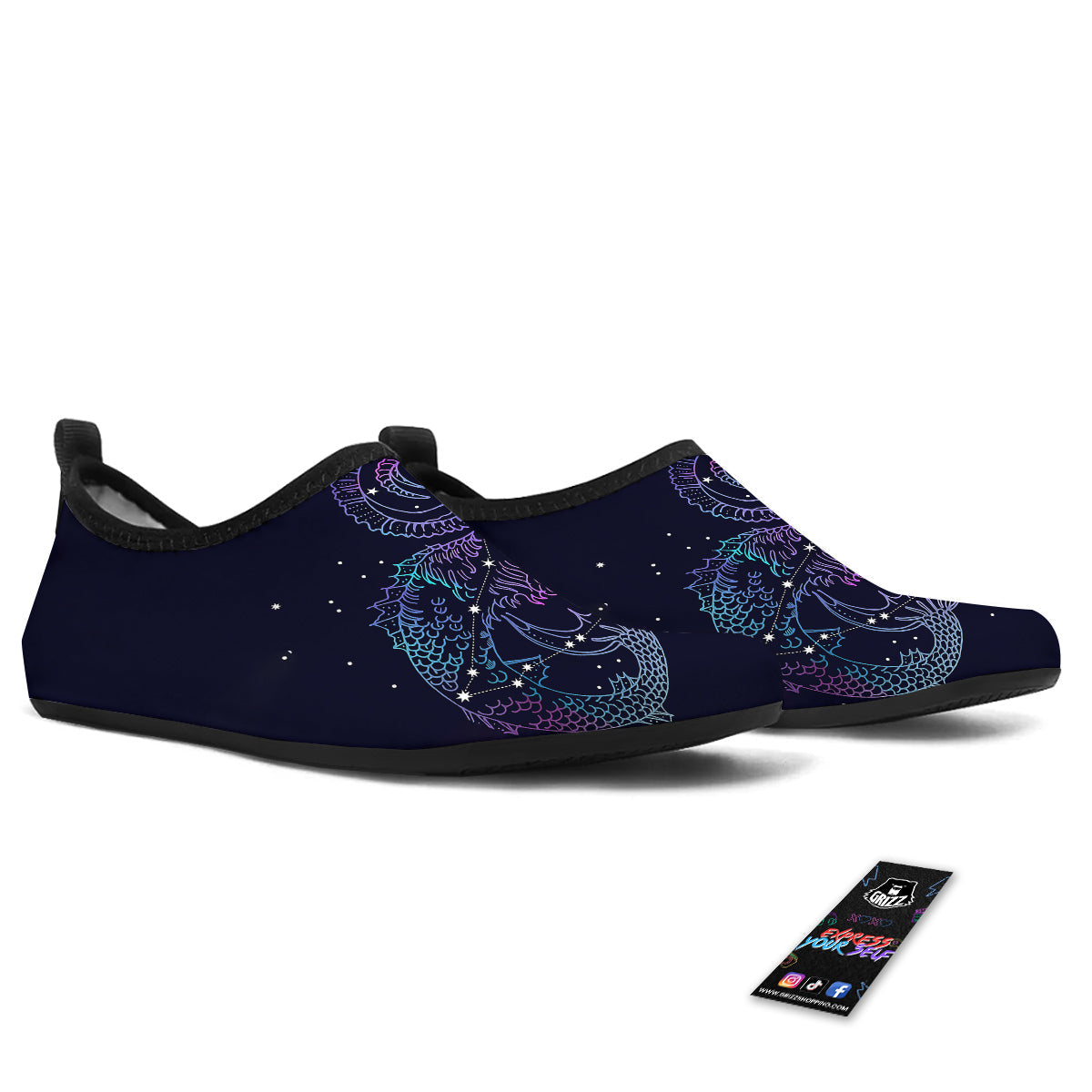 Constellation Capricorn Print Water Shoes-grizzshop