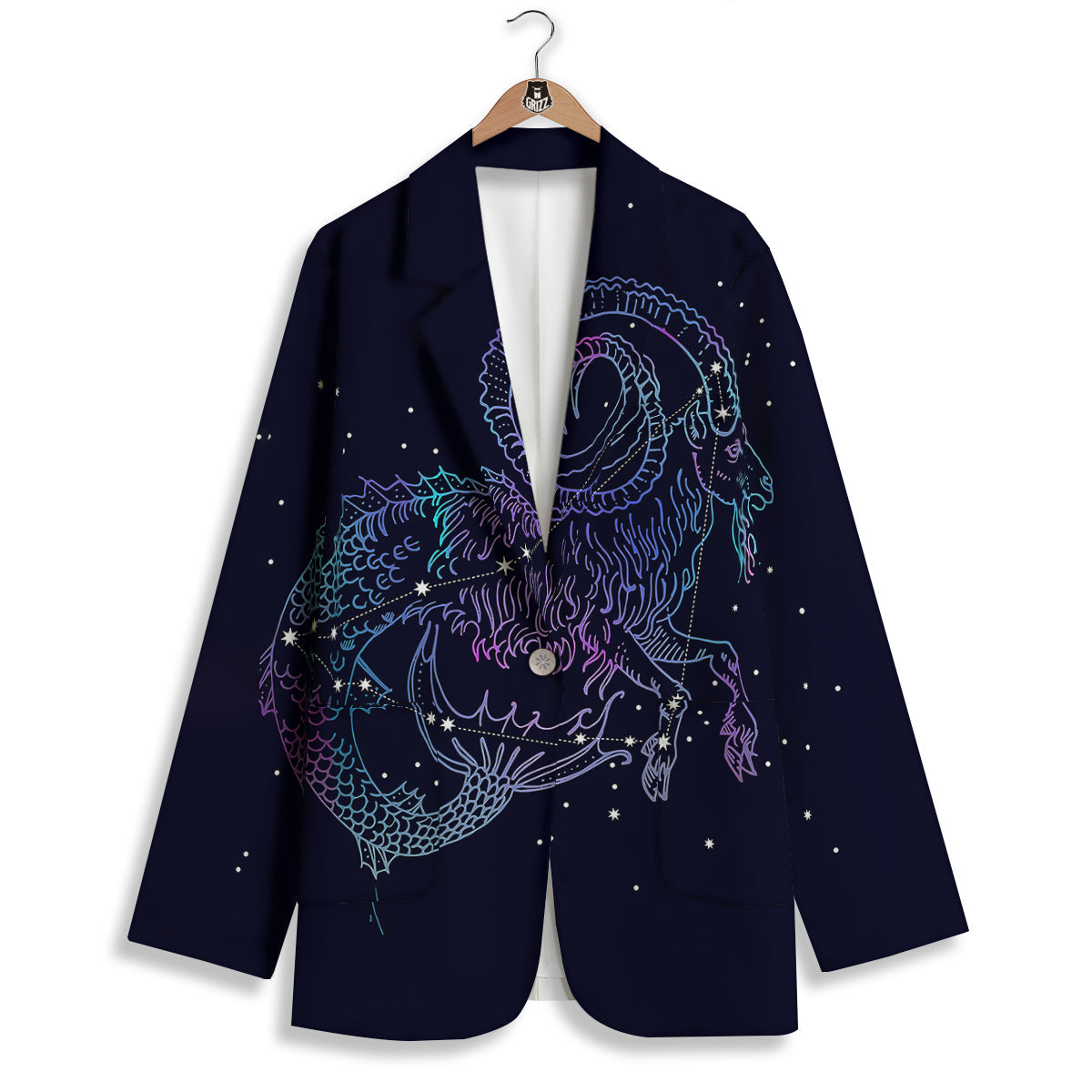 Constellation Capricorn Print Women's Blazer-grizzshop