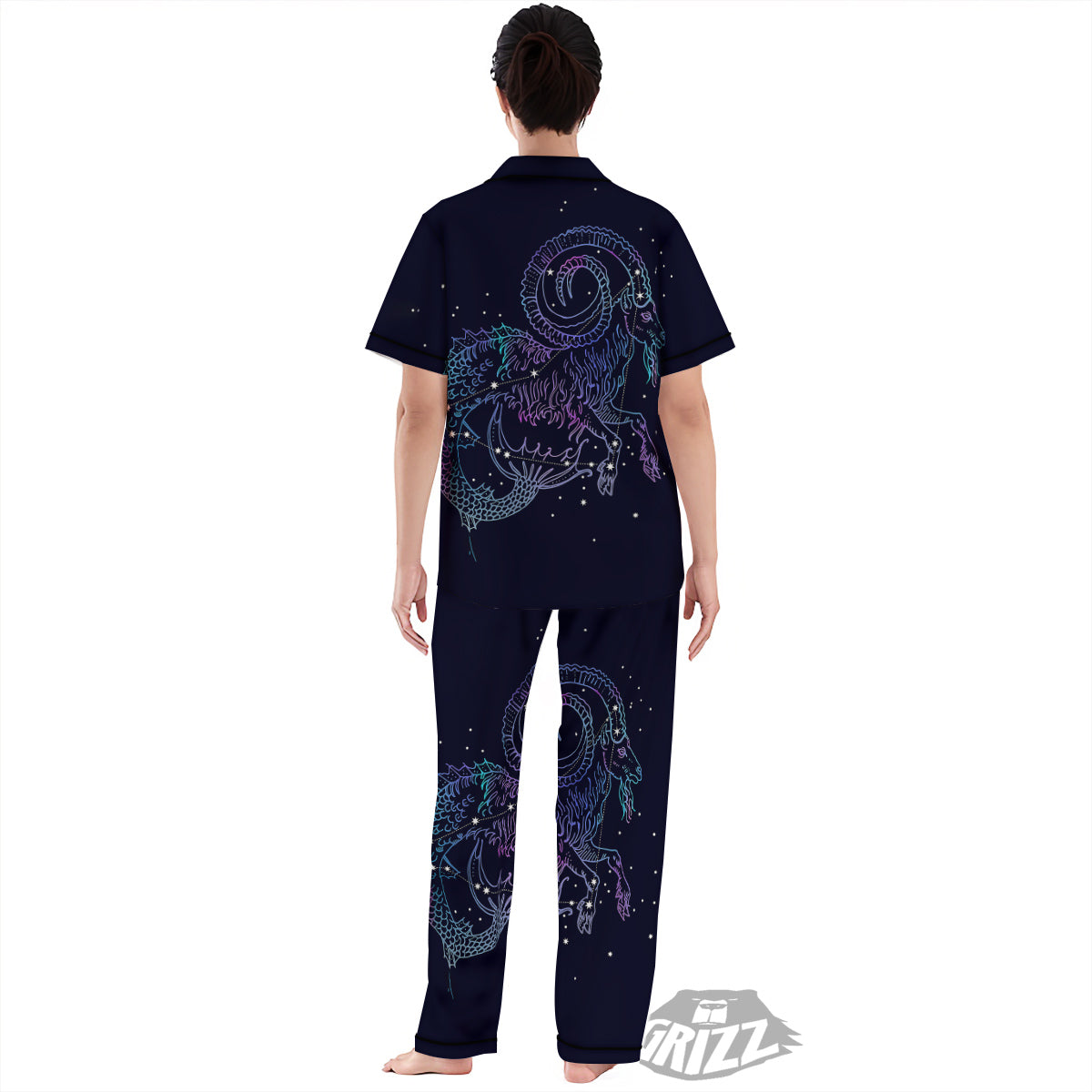 Constellation Capricorn Print Women's Pajamas Set-grizzshop