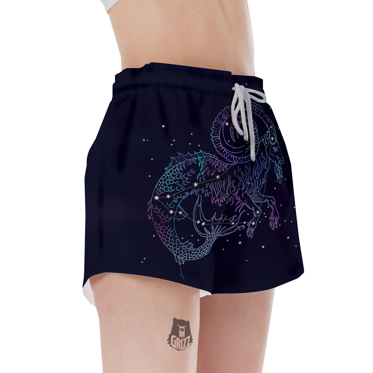 Constellation Capricorn Print Women's Shorts-grizzshop