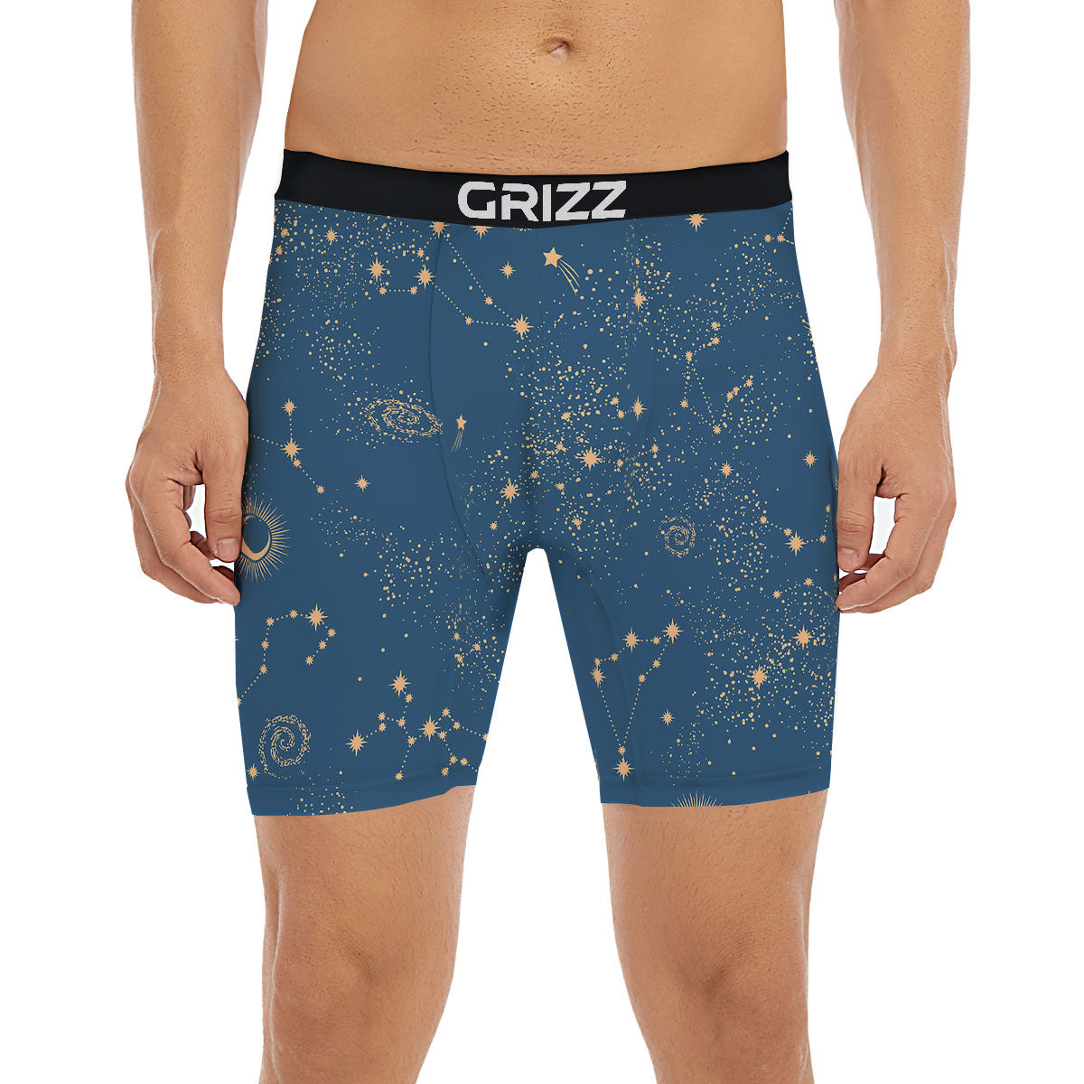 Constellation Cosmic Print Pattern Boxer Briefs-grizzshop