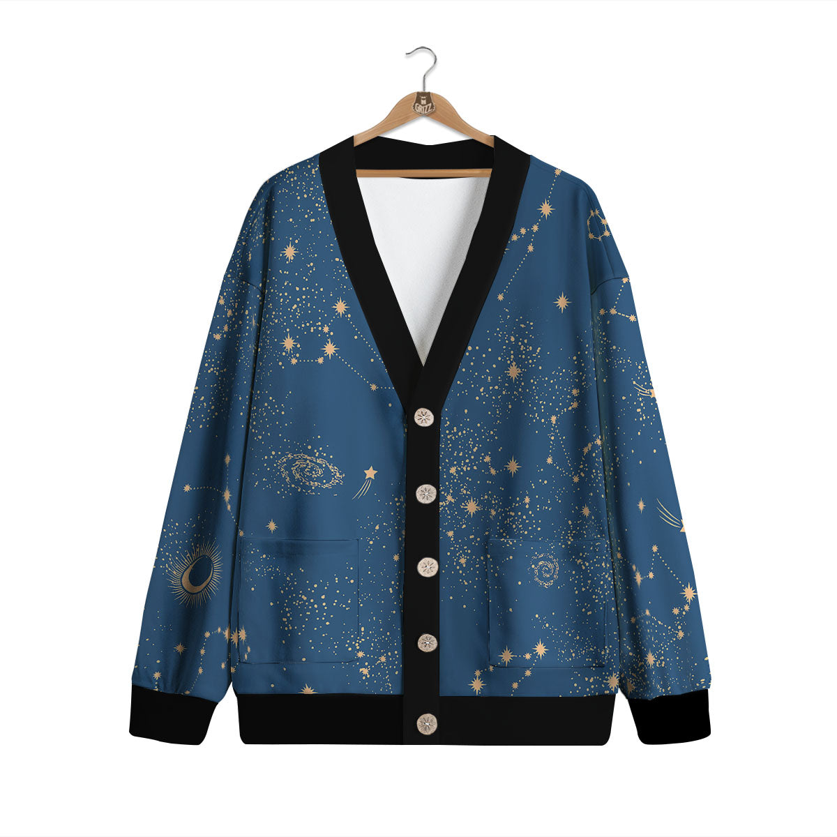 Constellation Cosmic Print Pattern Cardigan-grizzshop