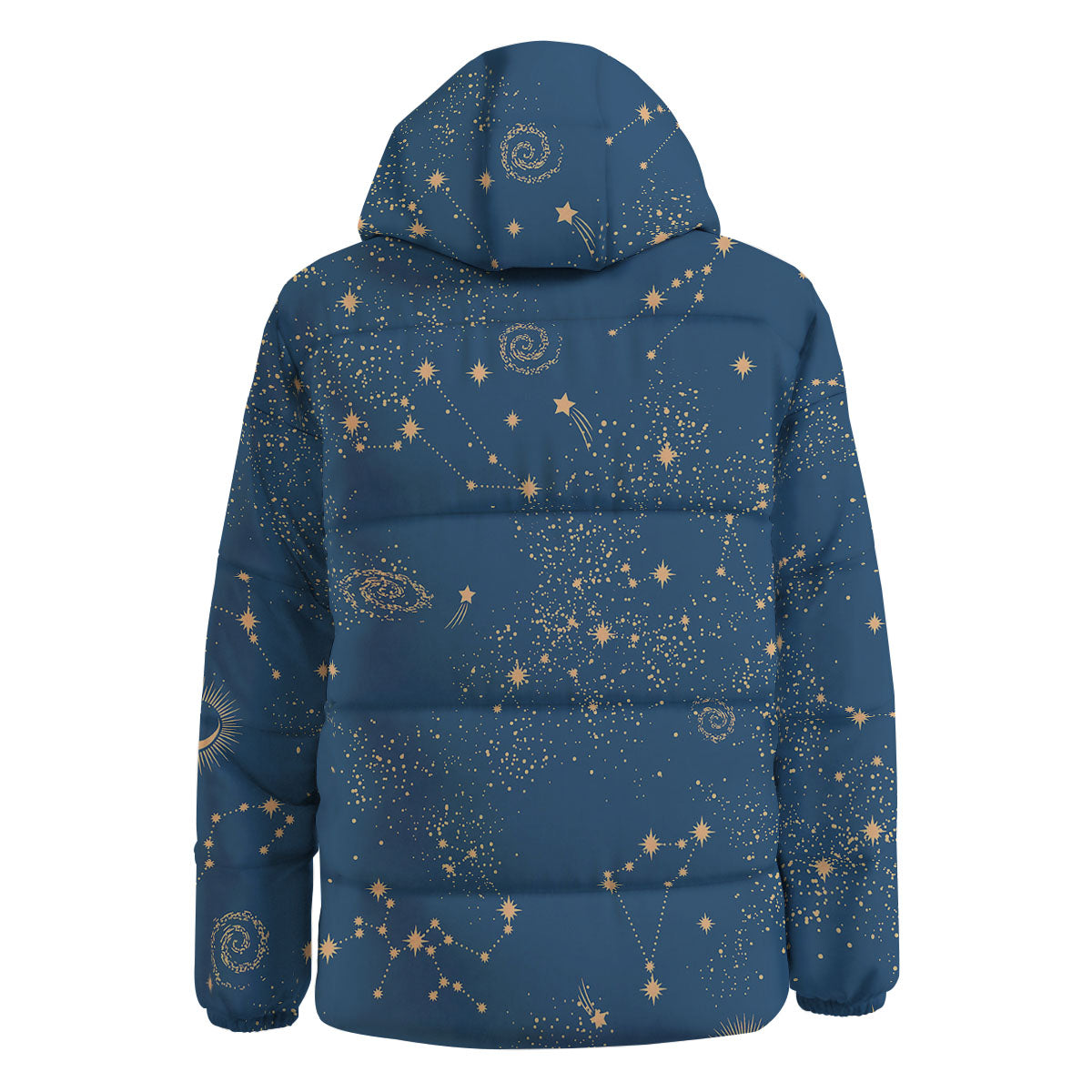 Constellation Cosmic Print Pattern Down Jacket-grizzshop