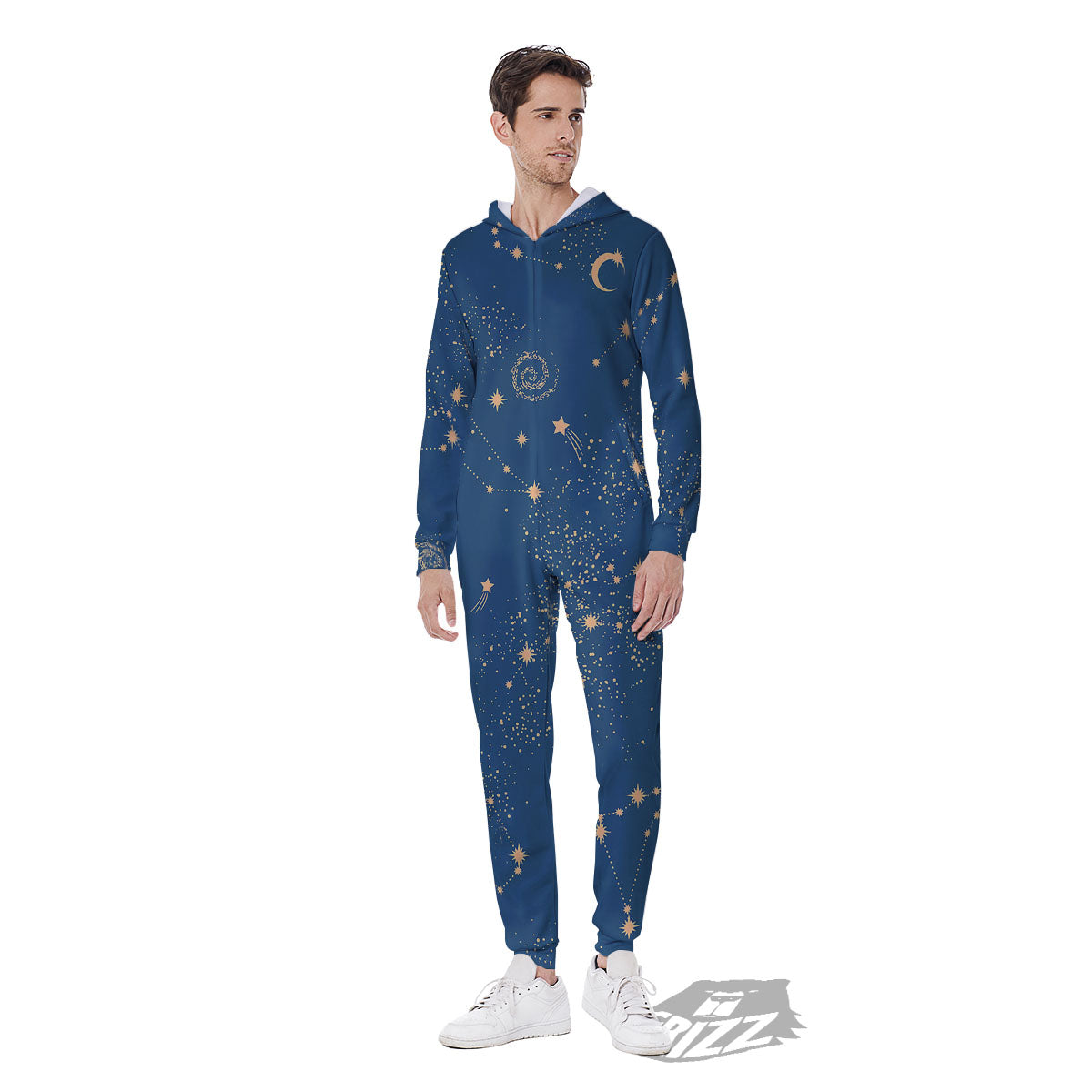 Constellation Cosmic Print Pattern Men's Jumpsuit-grizzshop