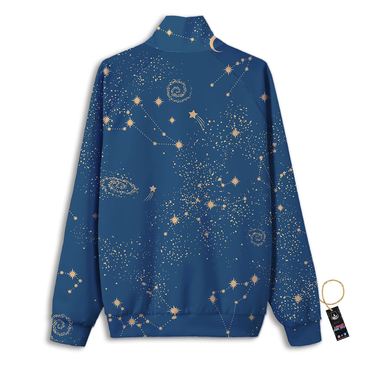 Constellation Cosmic Print Pattern Track Jacket-grizzshop