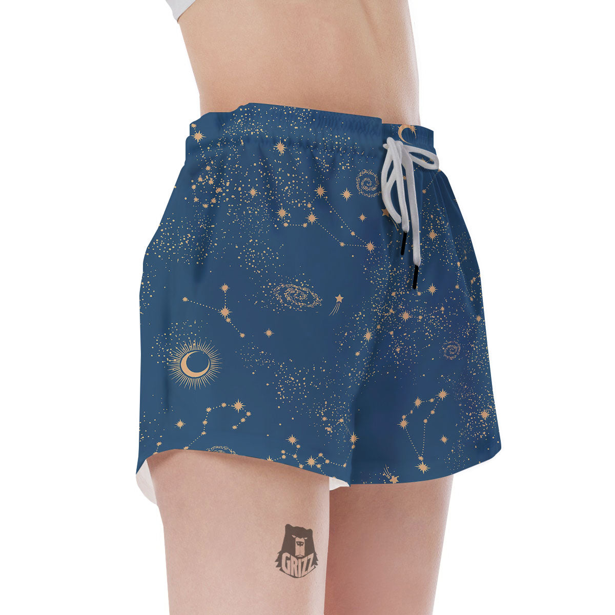 Constellation Cosmic Print Pattern Women's Shorts-grizzshop