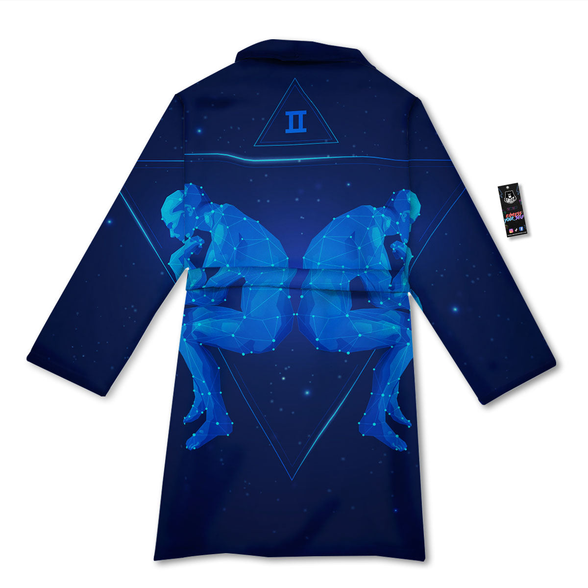 Constellation Gemini Print Bathrobe-grizzshop