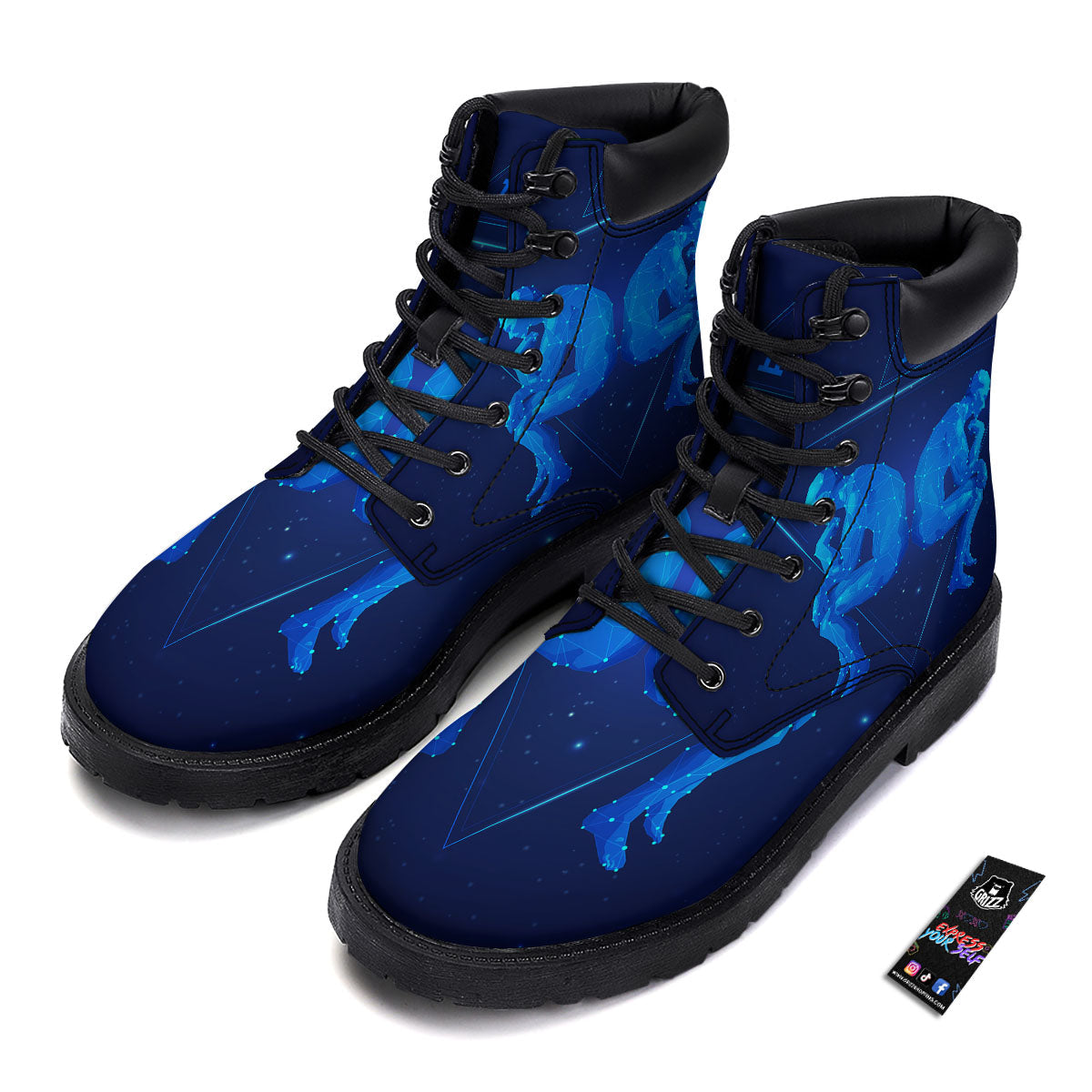 Constellation Gemini Print Boots-grizzshop