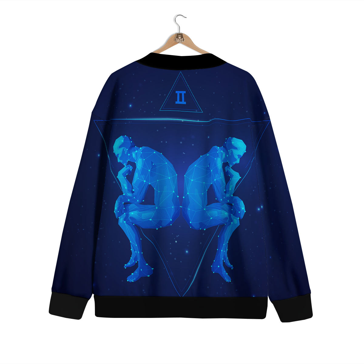 Constellation Gemini Print Cardigan-grizzshop